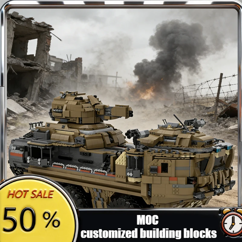 

8504 PCS Armored Vehicle Bricks Halo Mammoth MOC Customize Modular Building Block Design Creative Design DIY Festival Toy Gift