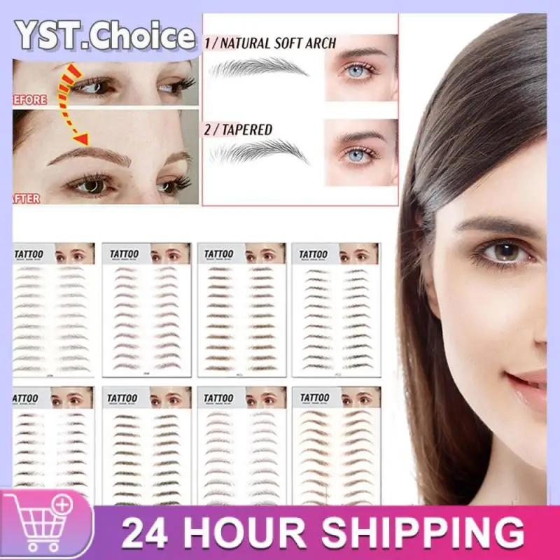 Water-based Hair-liked Authentic Eyebrow Tattoo Sticker Waterproof Cosmetics Long Lasting Makeup False Eyebrows Stickers