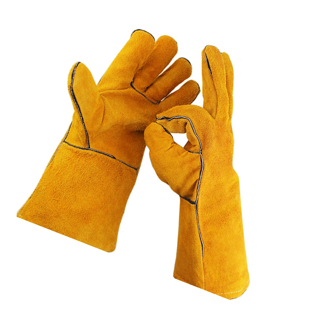 

1Pair Gloves Working Protection Gloves Security Garden Labor Gloves Wear Safety Tools(Yellow)