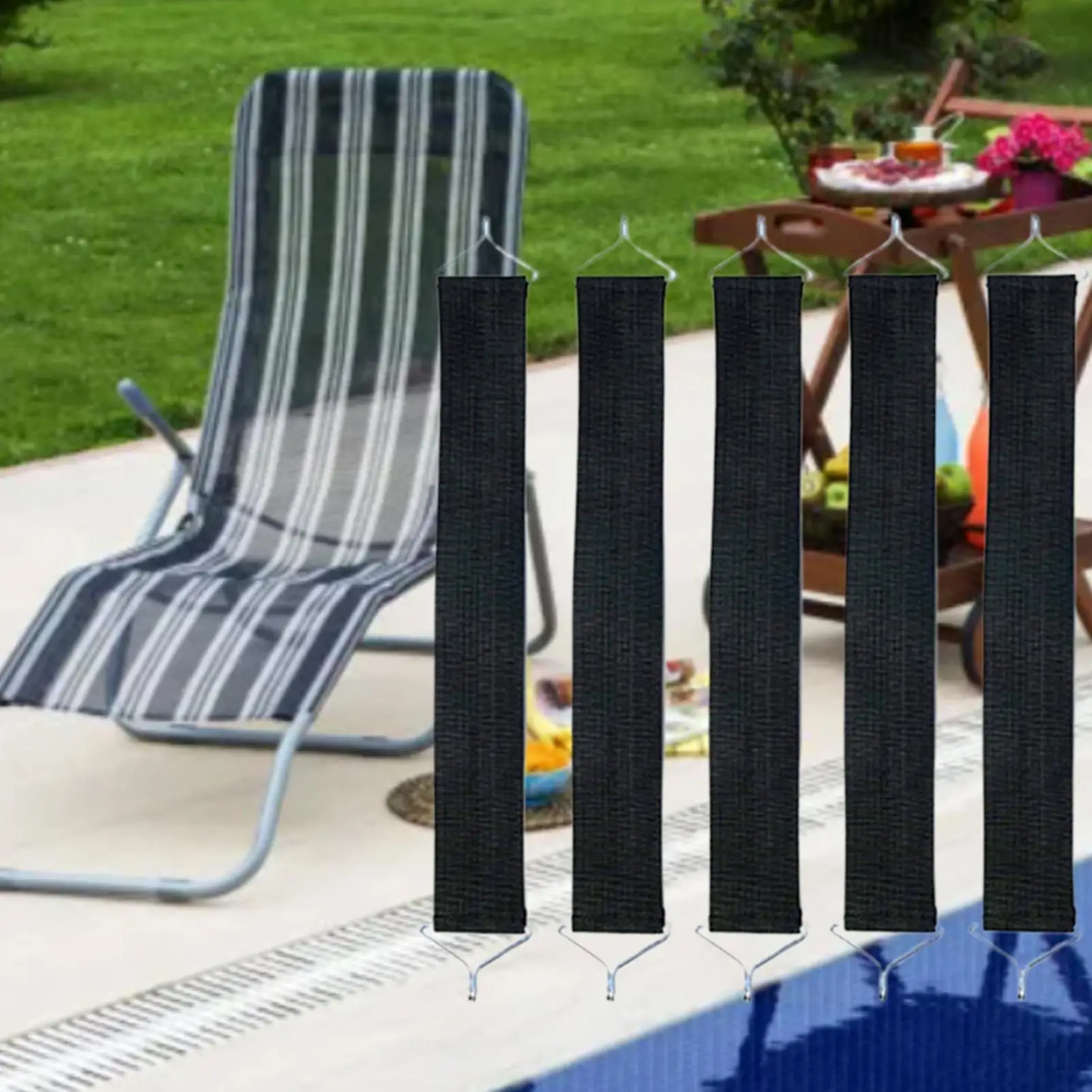 Folding Chair Fabric Bands 5 Pieces Lounge Chair Replacement nylon cord Lounge Chair Accessories Repair Rope Replacement