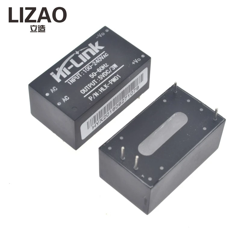 LIZAO Isolated AC-DC Step Down Module HLK-PM01, 220V Input 5V Output Isolated Power Supply Unit for Electronic DIY Project