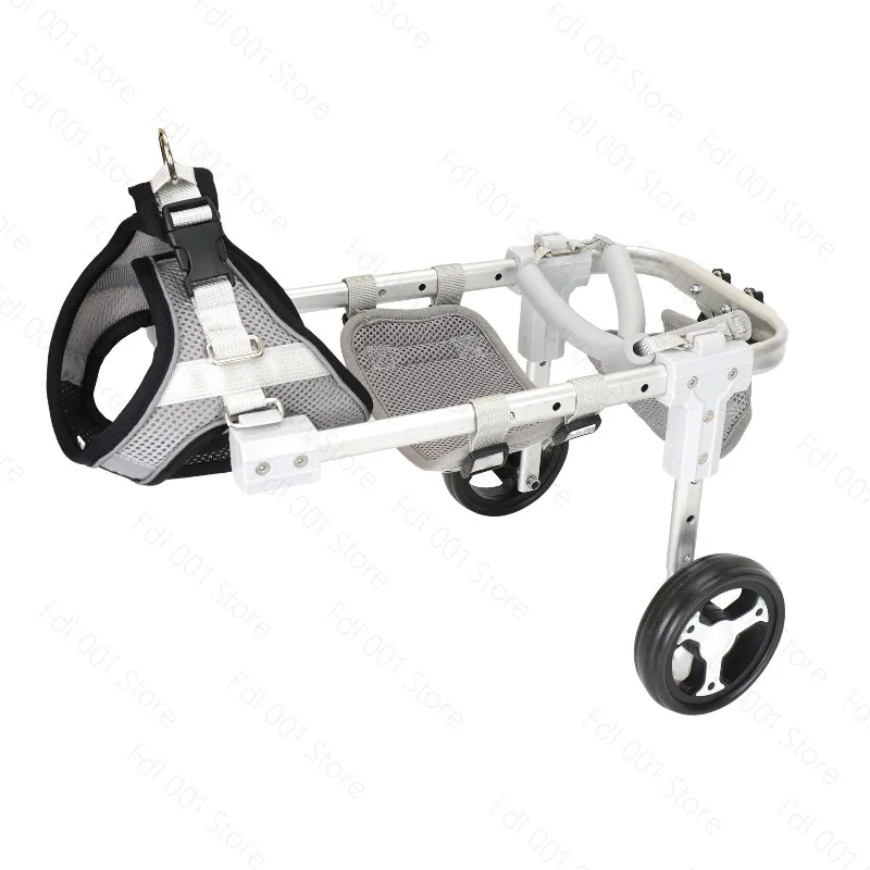 Adjustable Dog Wheelchair Hind Leg Support 4-Wheel Mobility Cart With Harness For Senior/Disabled Pets Rehabilitation