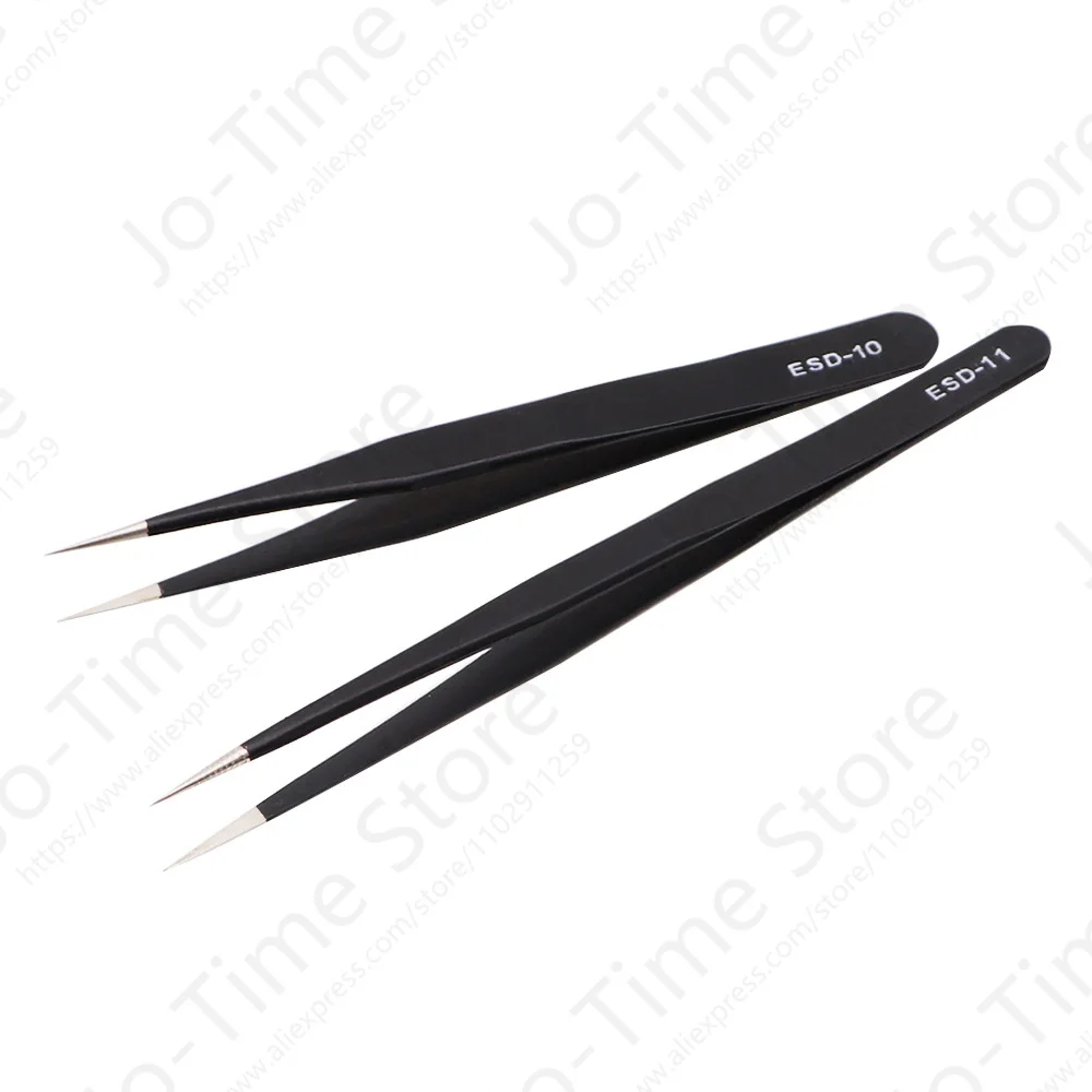 6pcs watch Repair Hardware Tools Alloy Tweezers Set Stainless Steel Tweezers Anti-Static Precision