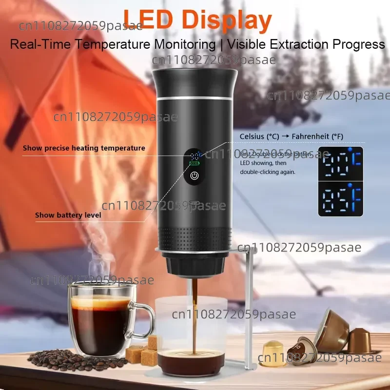 Coffee Maker Car Portable 3-in-1 Mini Coffee Maker USB/Battery/Electric Espresso Capsule Coffee Maker