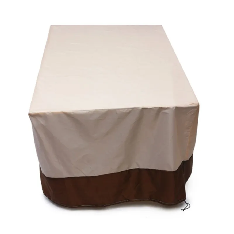 Beige 210D Waterproof Cover Outdoor Garden Patio Furniture Cover Chair Sofa Table Dustproof Cover Rain Snow Protective Cover