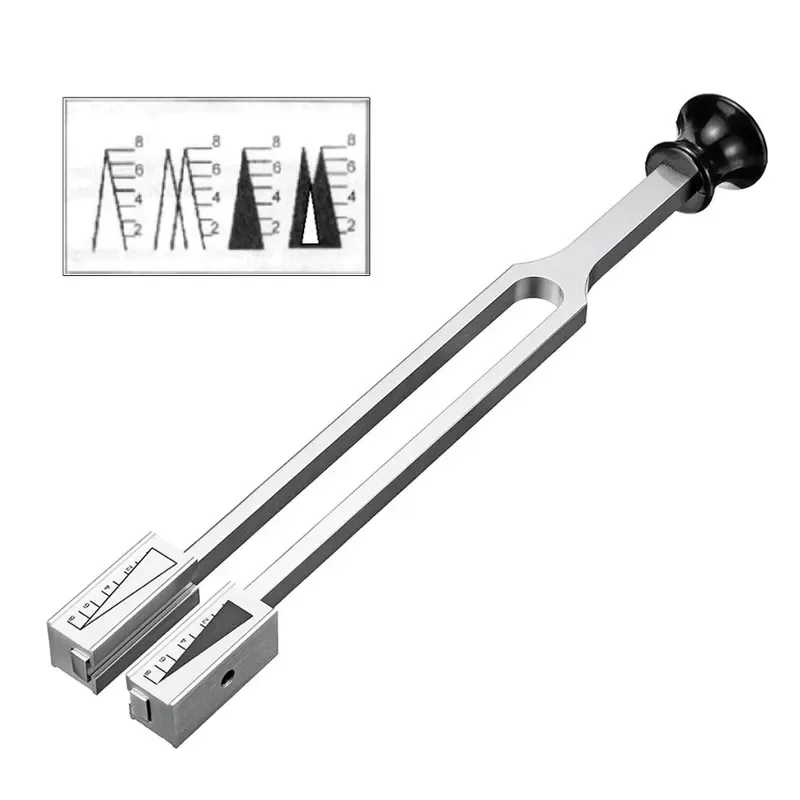 Aluminum Tuning Fork and Nylon Filament Chakra Hammer Ball Diagnostic C64-C128 Internal Nervous System Testing Tuning Forks