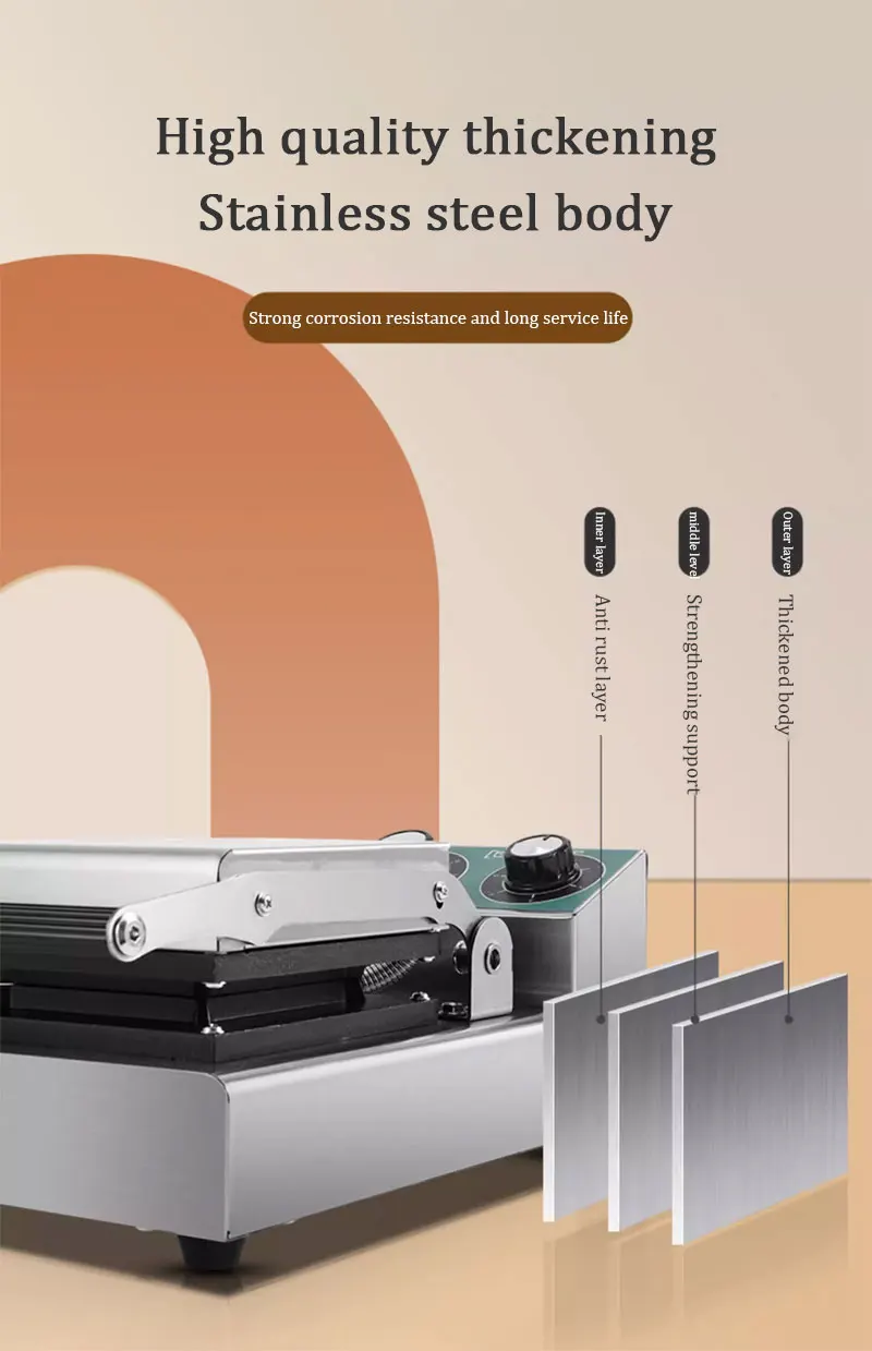 ماكينة صنع الساندوتشات الكهربائية المنزلية 110 فولت 220 فولت ماكينة طهي الإفطار مع لوحة طلاء غير لاصقة للاستخدام في المطبخ من الفولاذ المقاوم للصدأ