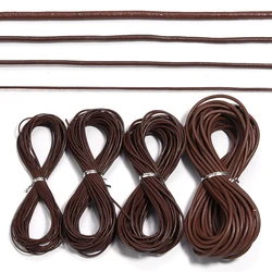 10Yards/Bag Genuine Leather Cords Round Thong Leather Cords For Ornament Making DIY Crafts Material Clothing Charm Accessories