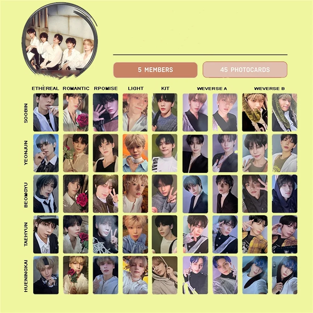 Kpop Idols Album Single Small Cards HD Printing LOMO Cards Soobin YEONJUN BEOMGYU TAEHYUN HUENINGKAI Fans Gifts Collection