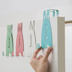 Rabbit Door Back Coat Hook Wardrobe Closet Door Coat Hanger Stainless Steel Bedroom Door Hook Over The Door Hook