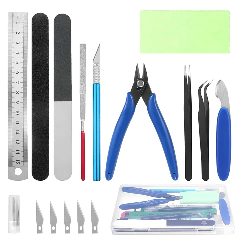 11PCS Model Tools Kit, Model Basic Tools Kit, Hobby Building Tools Kit For Gundambasic Model Assembling,Building