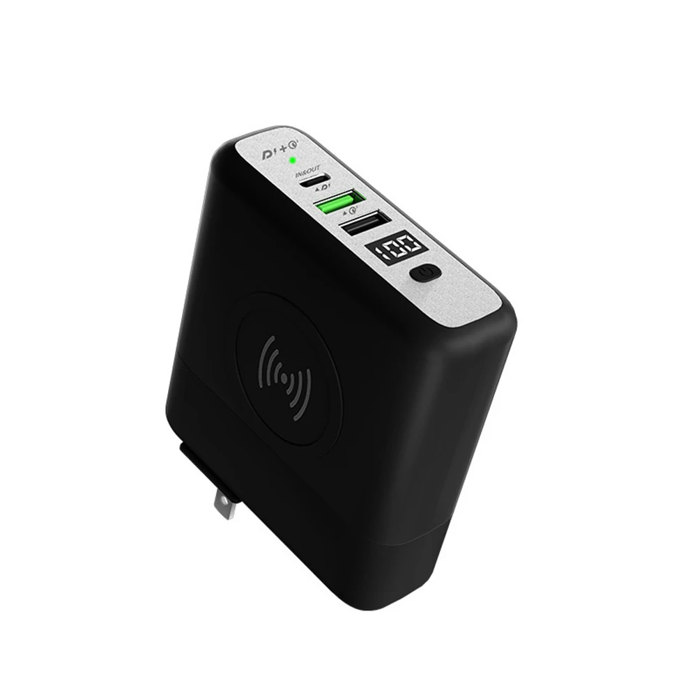 Imagem -05 - Mini Banco de Potência Destacável Bidirecional Proteção Inteligente Carregamento Rápido sem Fio Carregador de Viagem pd 20w 15w 2-way 10000mah 15w