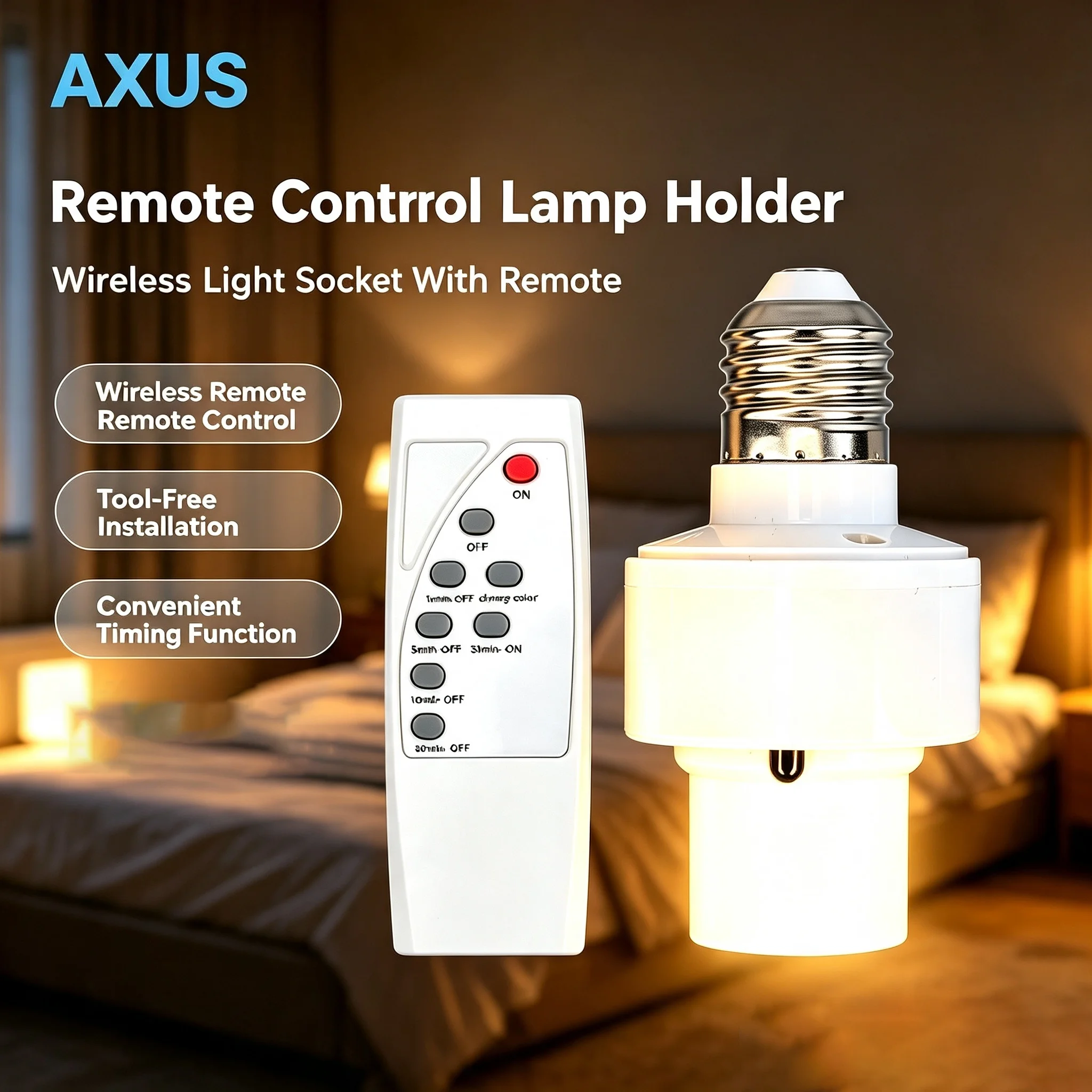 Hot Infrared Smart Convertible LED Lampholder E27 AC85-265V With IR Remote Control Lazy People Must Have Convenience