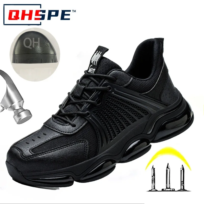 Lightweight Steel Toe Safety Shoes Comfortable Anti-Puncture Work Boots European Standard Men And Women Anti-Smashing Puncture W