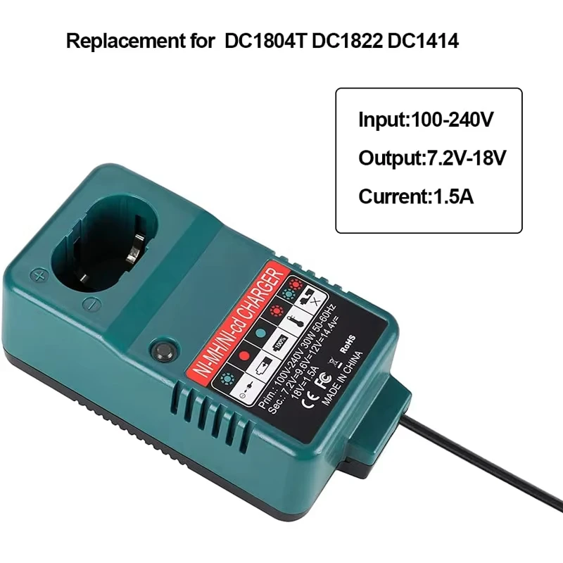 لماكيتا PA12 شاحن بطارية PA18 DC1804 DC1822 7.2 فولت-18 فولت NI-CD & ni-mh شحن البطارية أداة السلطة استبدال شاحن بطارية