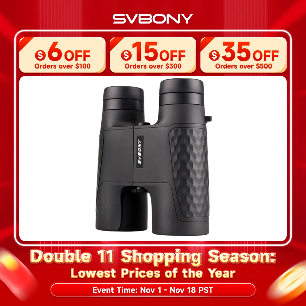 SVBONY SV30 Telescope 8x32/10x42 Fixed Focus Binoculars Waterproof Powerful Camping Equipment,Binoculars for Nautical Use