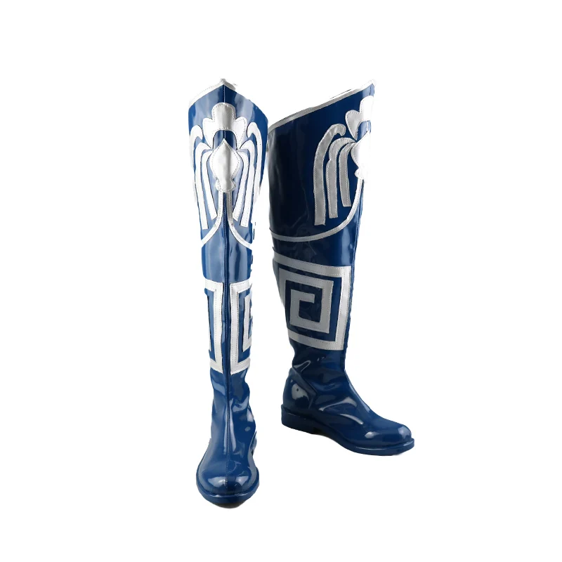 MK 9 Kitana Cosplay Kostium Buty Karnawał Halloween Niebieskie Ręcznie Robione Buty ze Sztucznej Skóry