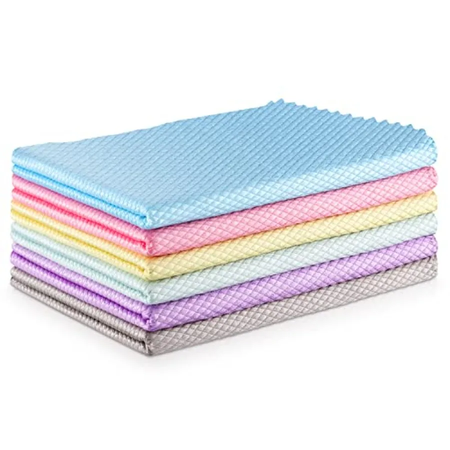 

Easy Clean Streak Free Glass Cleaning Miracle Microfiber Cleaning Cloth for Kitchen, Counter, Window, Mirror Lint Free Dish Dry