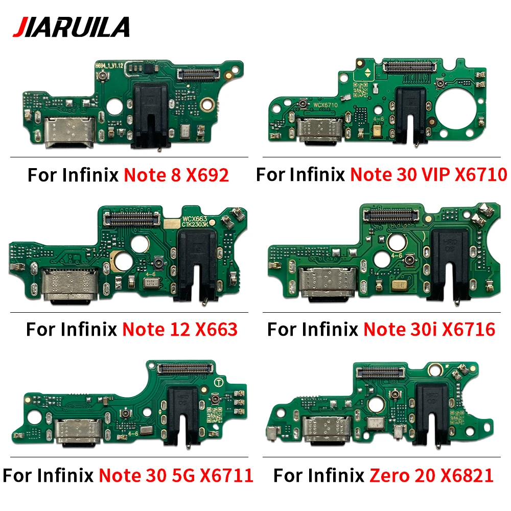

USB-разъем для зарядной док-станции, разъем, гибкий кабель для Infinix Hot 9 10i 11 11S 20 30 S3X Note 8 Note 12, модуль зарядной платы
