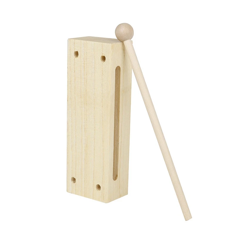 High-Quality Orff Instruments Wooden Percussion Instruments Square Two-Tone Clappers Early Childhoods Education Gift Toy