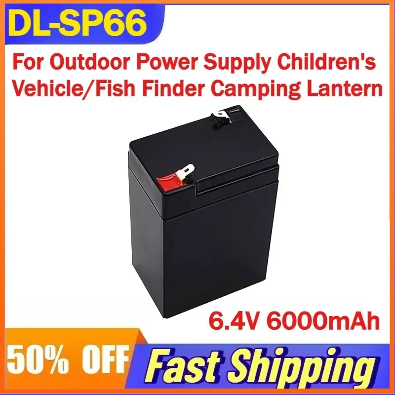 

DL-SP66 6.4V 6000mAh Battery for Outdoor Power Supply Children's Vehicle/Fish Finder Camping Lantern Rechargeable Batteries