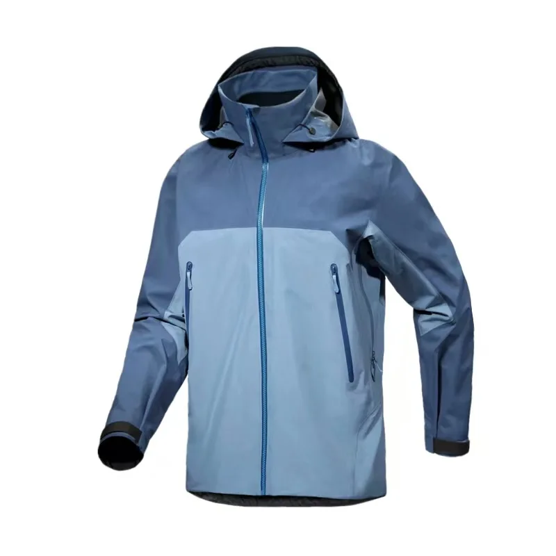 Autumn and Winter Waterproof and Breathable Lightweight Full-pressure Rubber Jacket Mountaineering Jacket Color Matching 8000mm