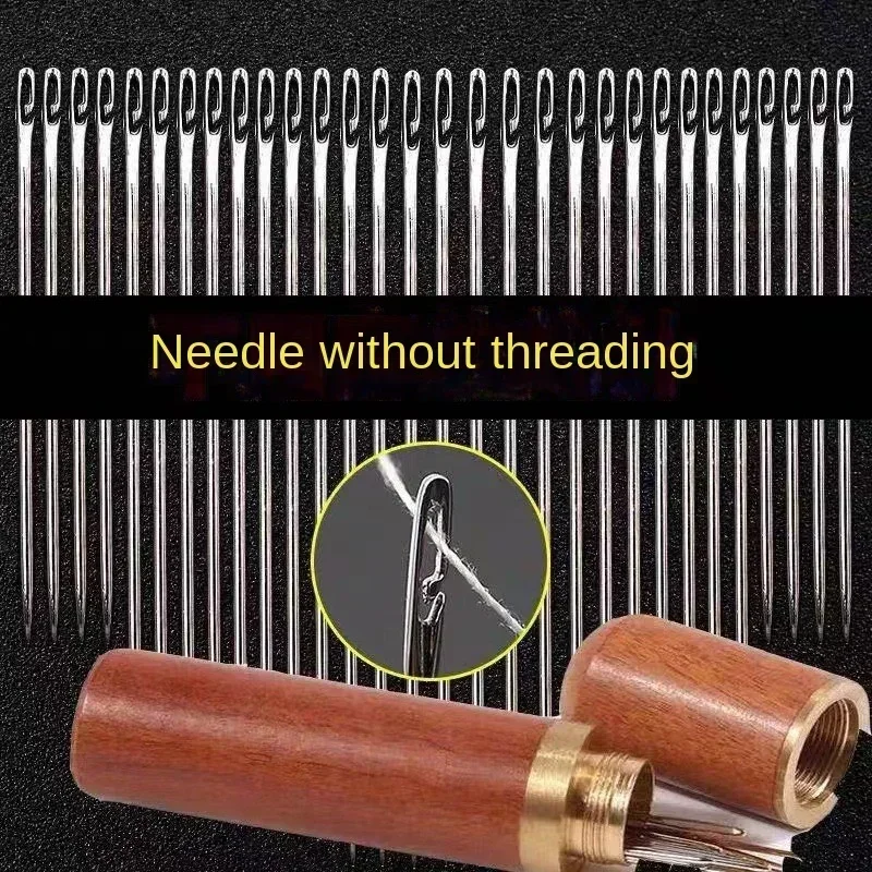 New 12PCS Sewing Needles Multi-size Side Opening Stainless Steel Darning Sewing Household Hand Tools