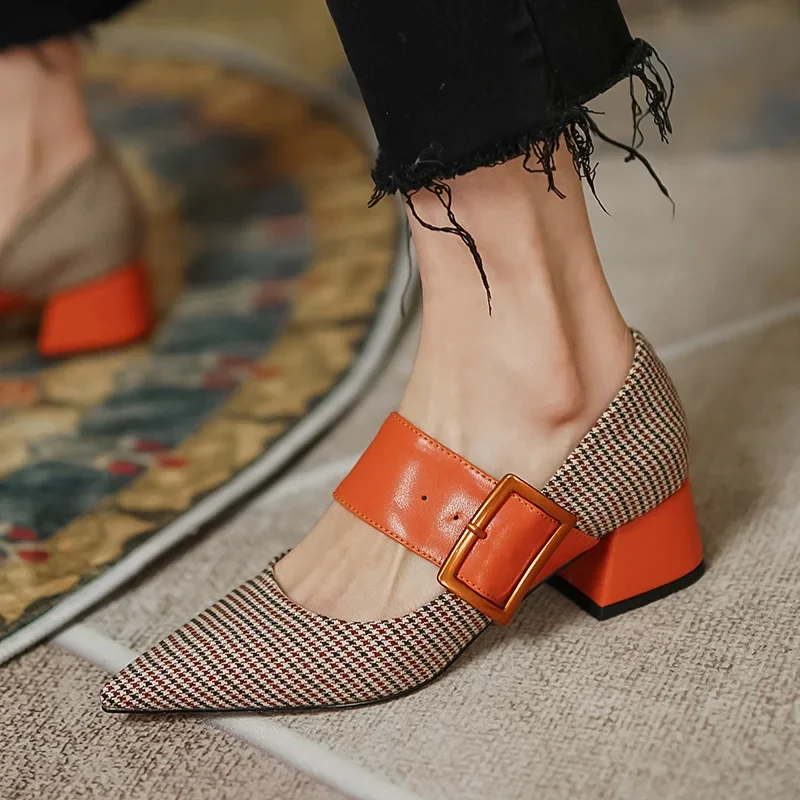 Mary Jane scarpe donna moda primavera estate Brand Design donna décolleté tacchi alti Femme punta a punta partito scarpe da donna tacchi donna