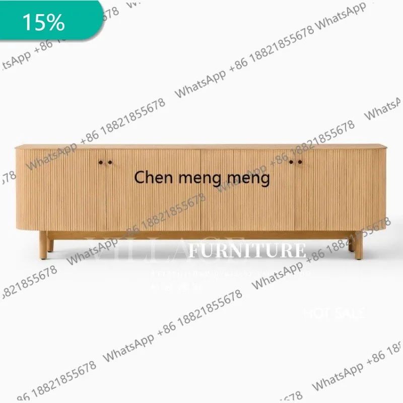 B182 Modern fashion solid wood furniture neoclassical oak TV cabinet minimalist sideboard media console