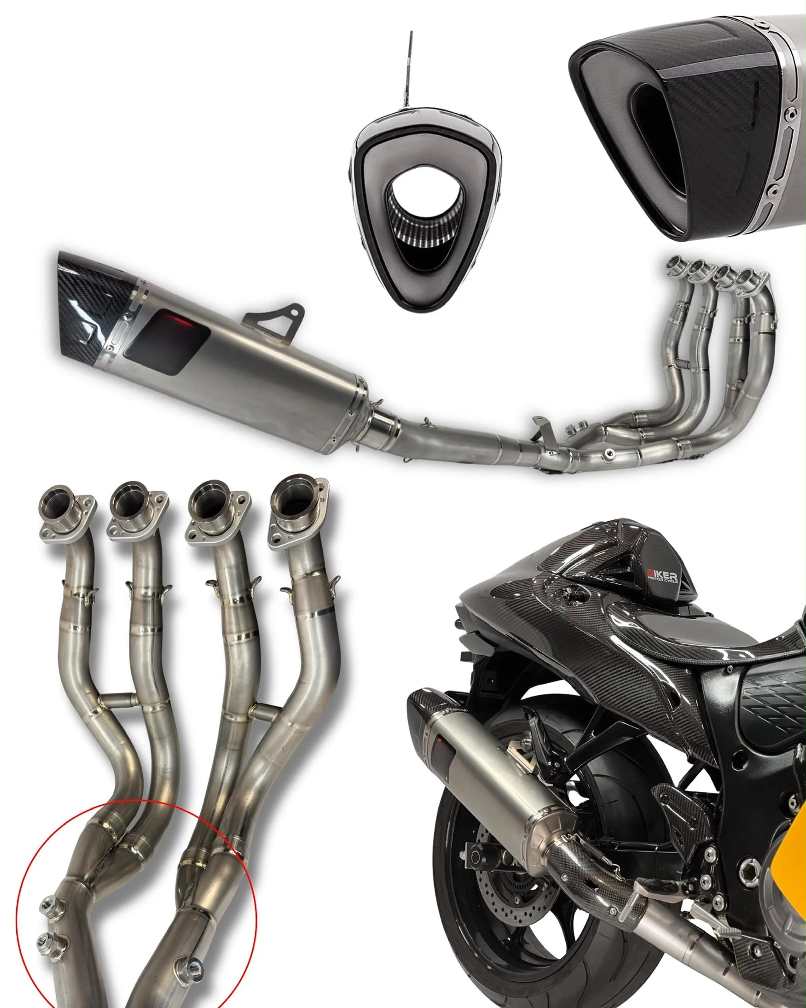 Motorcycle Exhaust Full System Modify for Suzuki  GSXR-1000  2017-2026 Racing Escape Kit Front Pipe Muffler