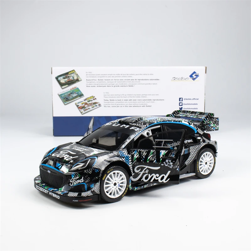 Solido 1:18 Ford PUMA RALLY1 HYBRID BLACK Collection die cast alloy car model decoration gift