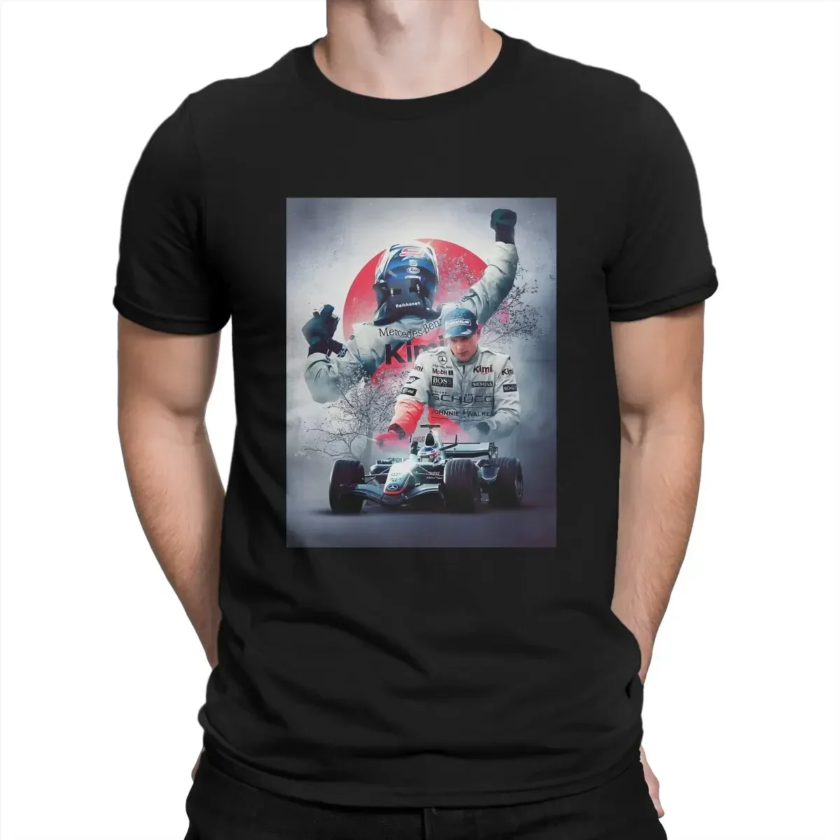 Crewneck Short Sleeve T Shirts New Arrival Clothes style Raikkonen T-Shirt for Men Kimi Raikkonen Creative Pure Cotton Tee Shirt