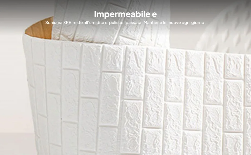 3D Brick Wall Panels Peel and Stick Foam Wallpaper Waterproof Wall Decor for Kitchen Fireplace Backsplash