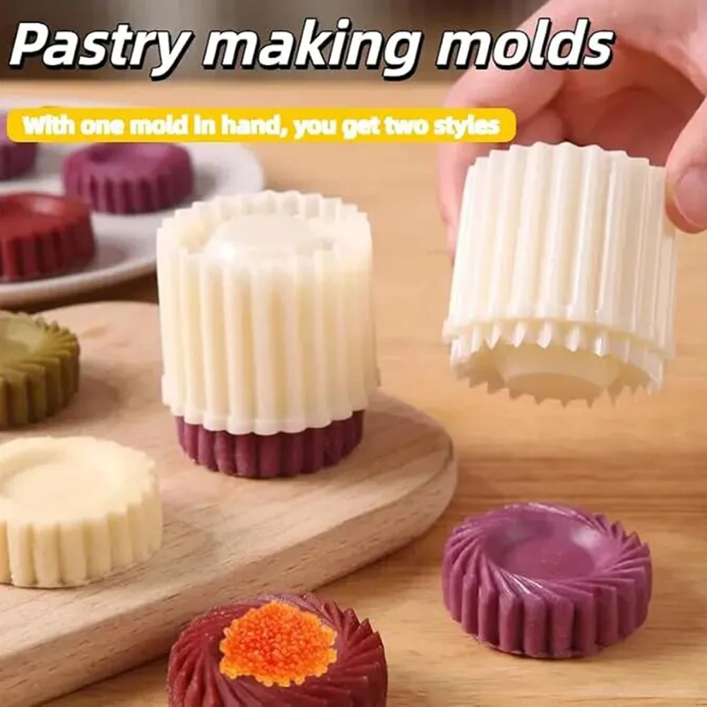 Mooncake Mold,Hand Pressure Pastry Mold,DIY Mooncake Making Tools,Home Baking Tools,Professional Traditional Pastry Making Kit
