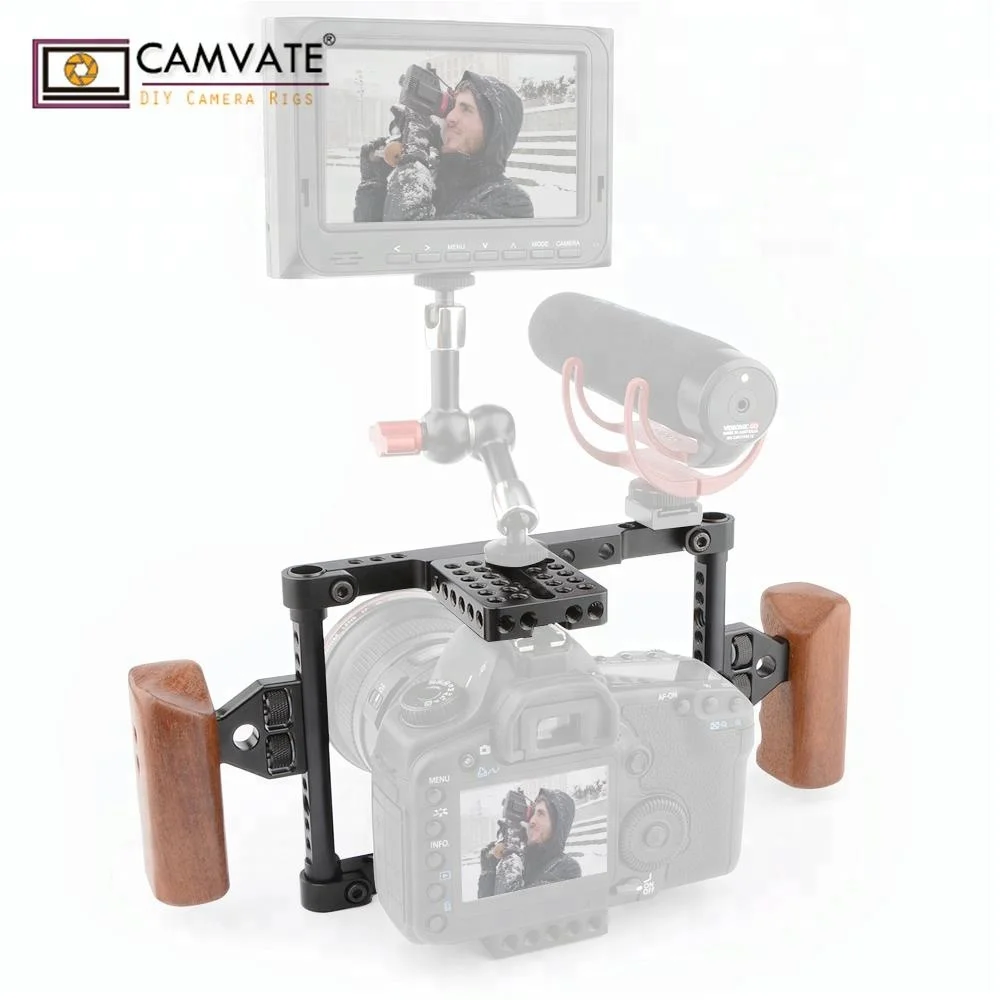 Camvate Wooden handgrip Video DSLR Camera Stabilizer