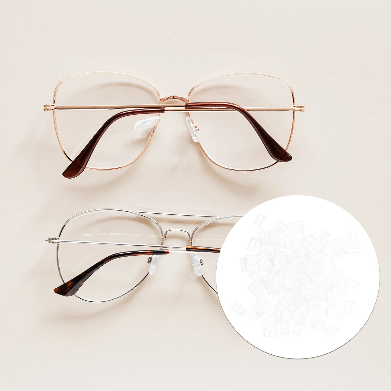 

2 Packs Rimless Frames Sleeves High grade Plastic Buckles Eyeglasses Repair Tools Lightweight Accessories Precision Production