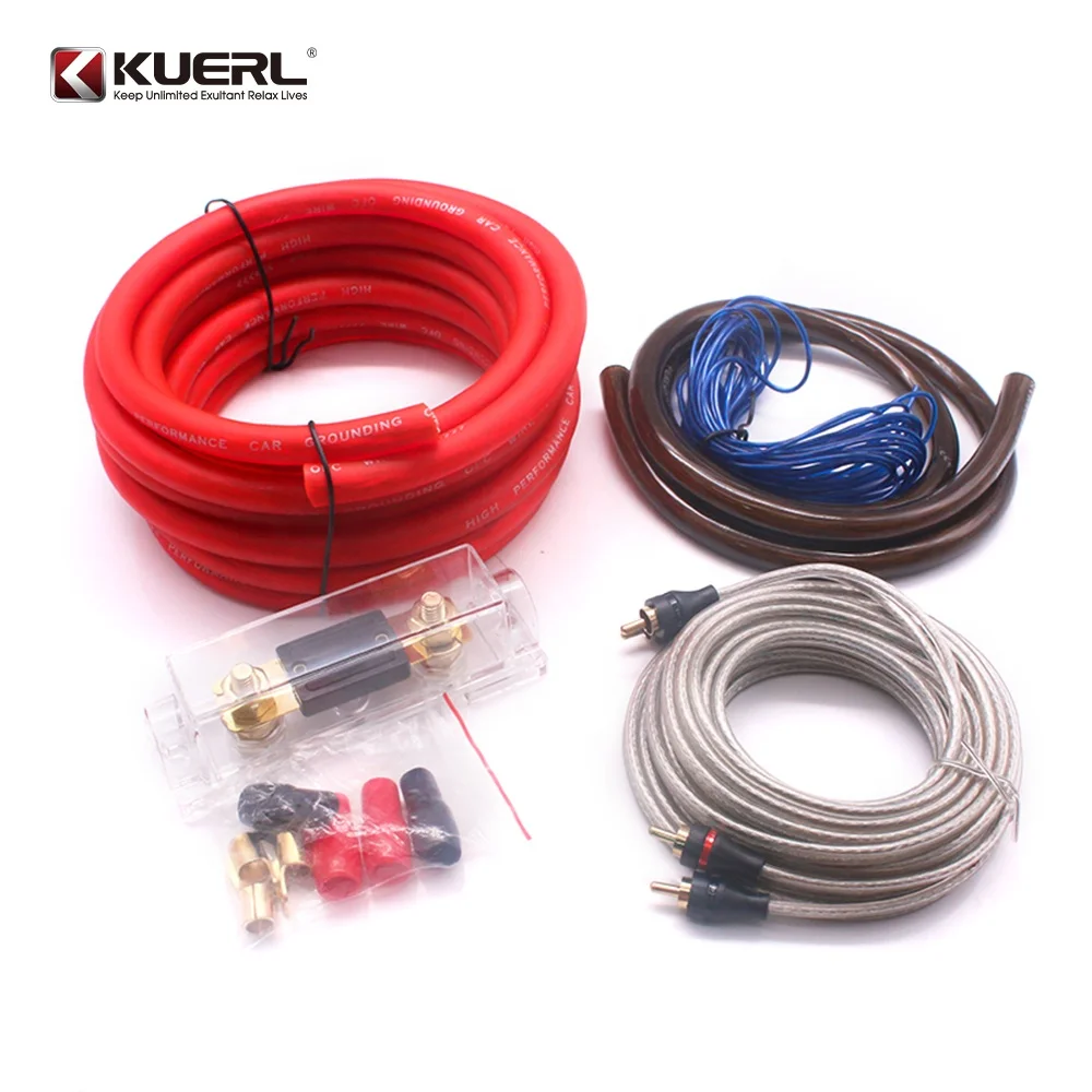 Professional  Wholesale Car Audio Amplifier Installation Kit 2GA CCA Car Audio  Amplifier Installation Kit with Big Fuse Holder