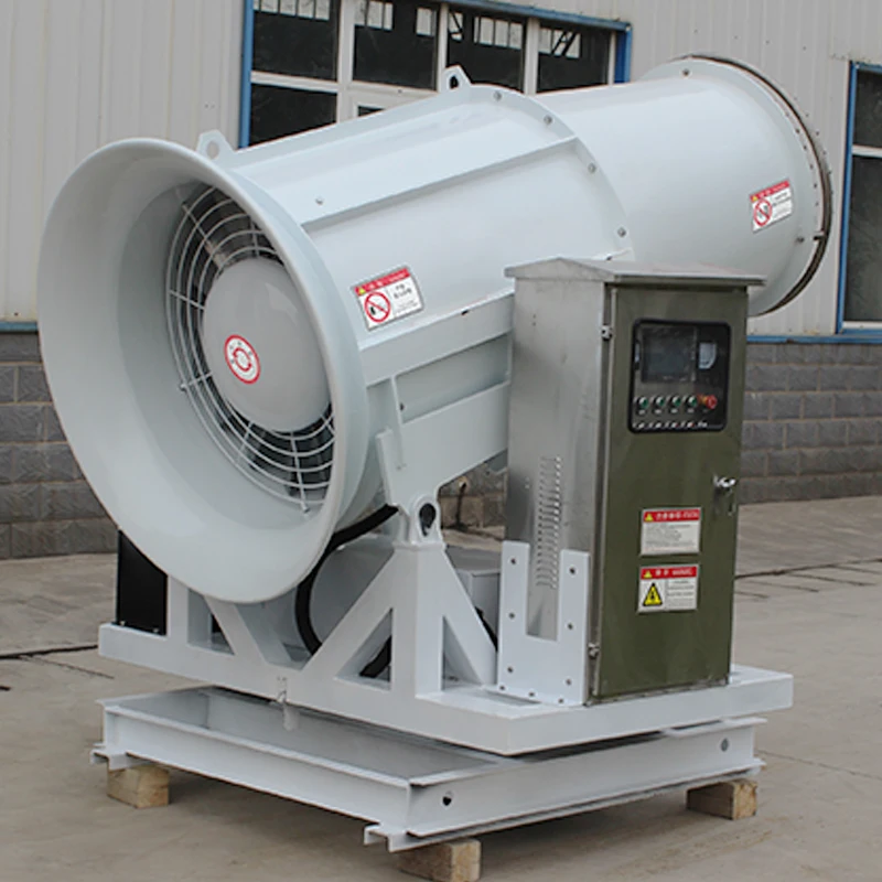 mit Befeuchtungsfunktion für den Staubkontrollanschluss. Staubkontroll-Nebelkanonenmaschine zur Staubunterdrückung in Anschlüssen und Gehäusern