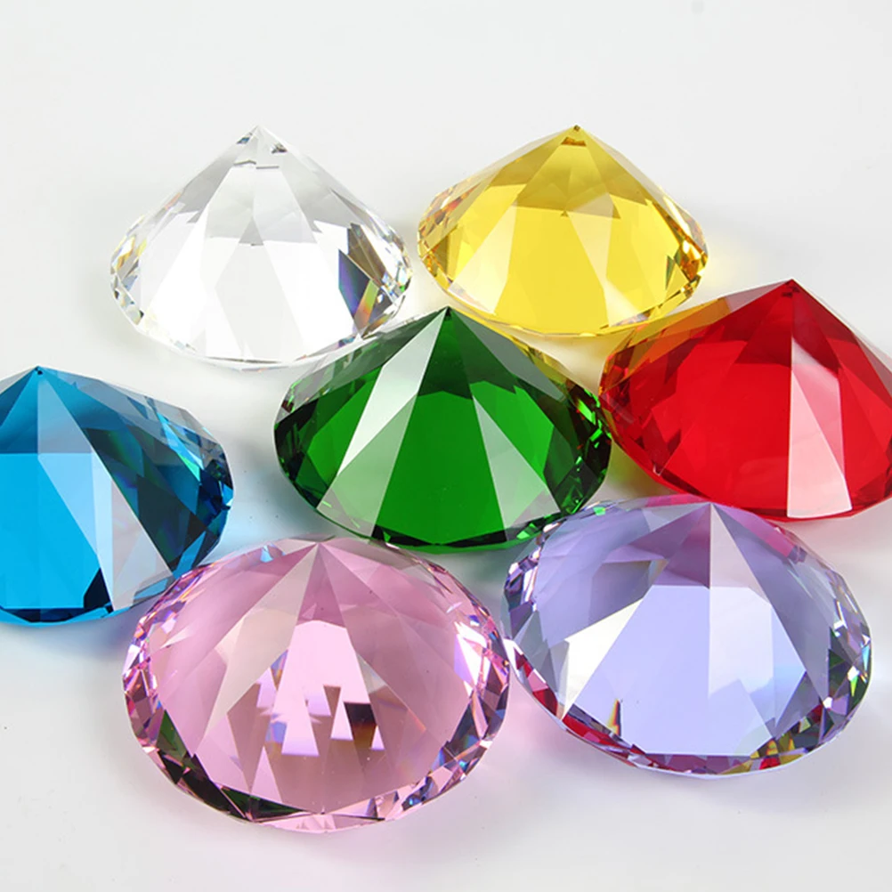 

20pcs Crystal Diamond Artificial Diamonds for Wedding Party Home Decor Bridal Shower Table Decor Glass Diamond