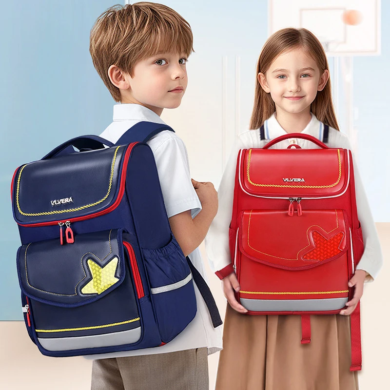 

Молодежный водонепроницаемый школьный рюкзак «Снова в школу» для мальчиков и девочек, легкий эргономичный дизайн, водонепроницаемая сумка для начальной школы