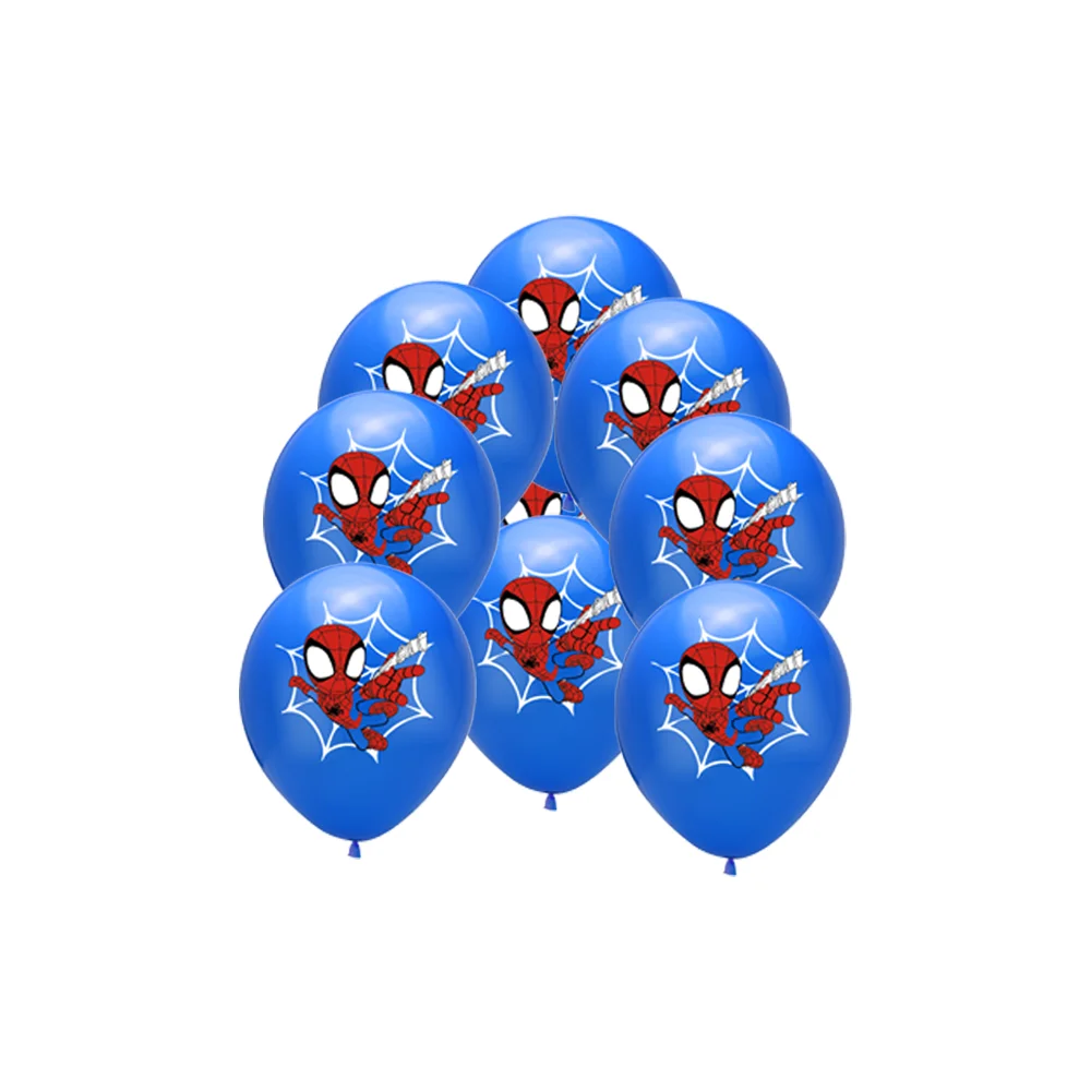 12/24/36pcs Spidey and His Amazing Friends Balloons Superhero Cartoon Balloon for Boys Kids Birthday Party Decor Supplies view 4