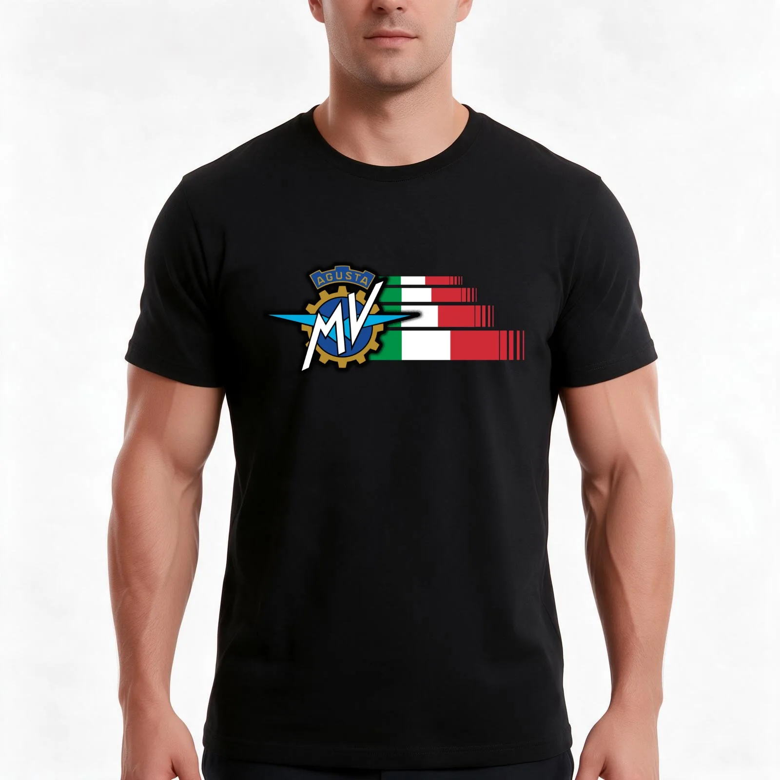 MV Agusta Motorcycles T-Shirt, Summer Casual Cotton Tee, Oversized Streetwear Tops, Vintage Graphic Print, Unisex Men Women