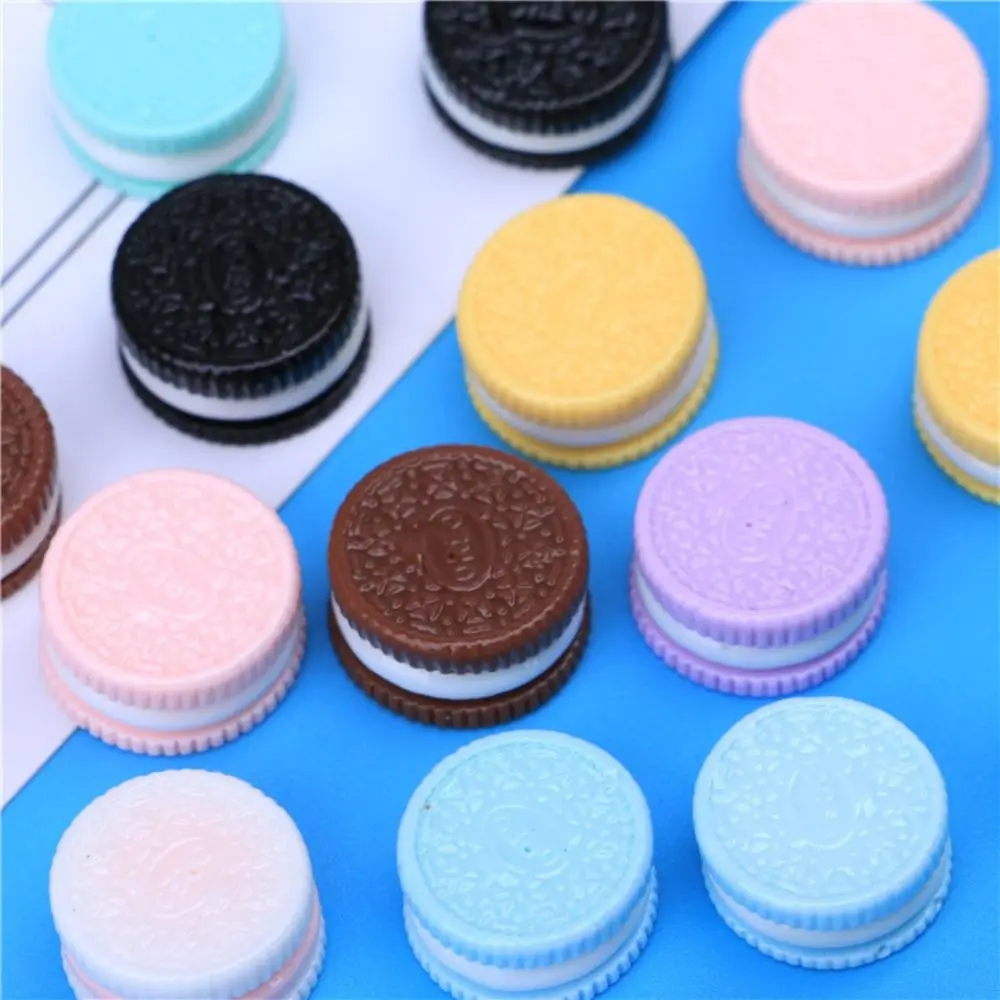 20pcs Simulated Biscuit Resin Slime Charms Bottle Sticker Flatback for Croc Shoes Accessories Cute Hair Clip Pencil Case Decor