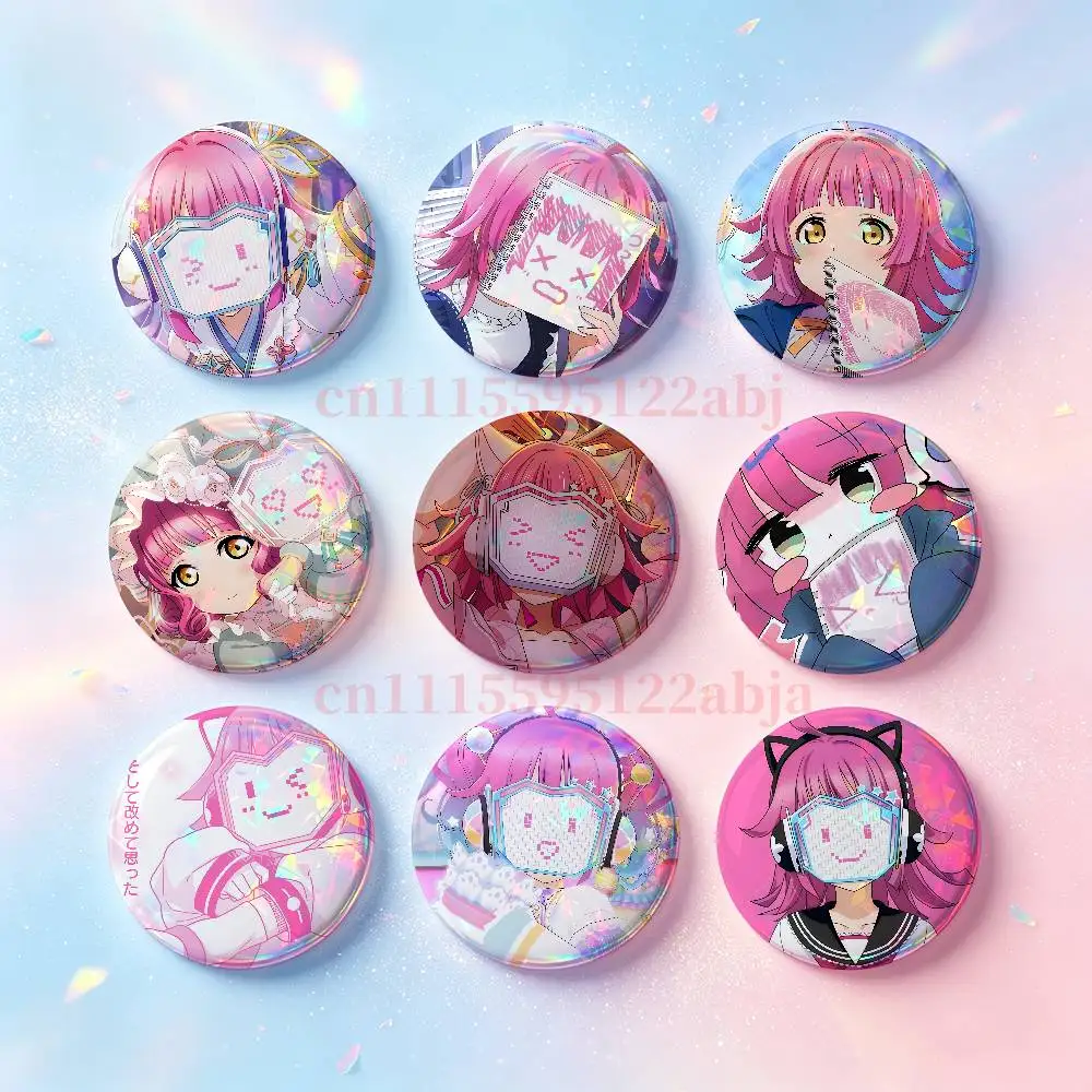 rina t-tennoji Badges Round Nijigen Otaku Culture IP peripheral products 58mm 44mm 32mm 75mm 25mm Mini