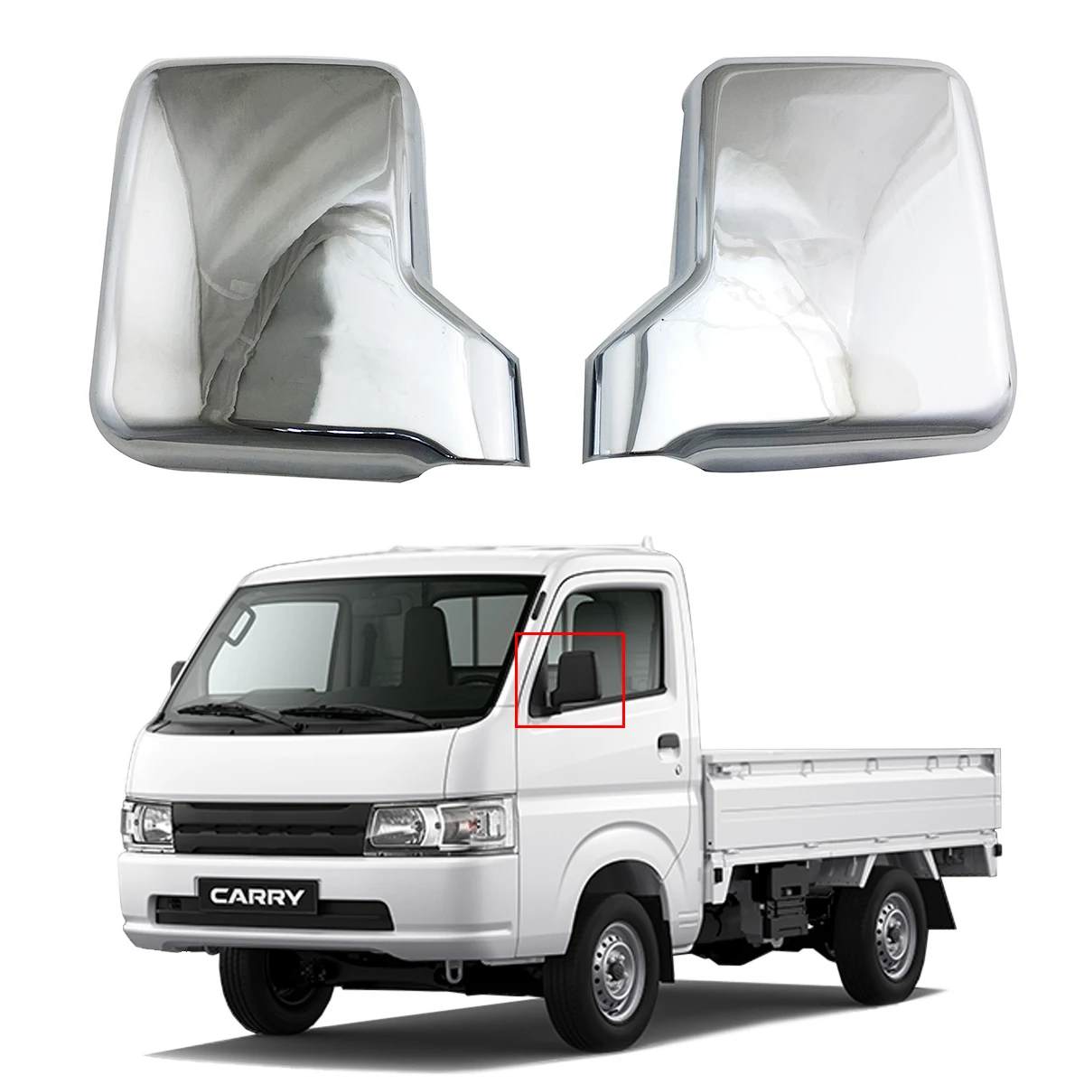 

YOYO For Suzuki Carry ABS Chrome Car Rearview Car Accessories Door Mirror Cover Trims Paste style