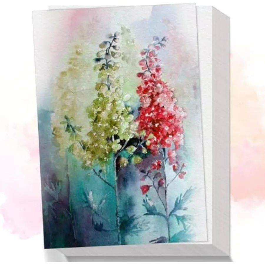 82 Sheets Watercolor Paper, 230 GSM Cotton Cold Press, 5x7 Inch Thick Off-White Acid-Free Artist Paper for Painting, Gouache, A
