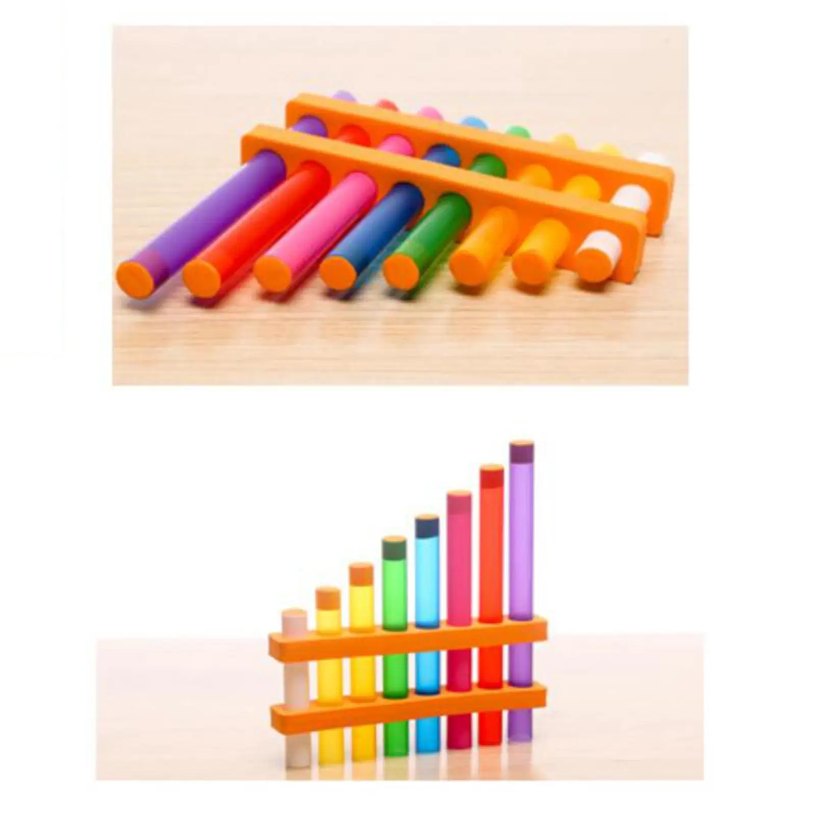 4x Homemade Pan Flute Small Inventions Musical Instrument Panpipe Toy for