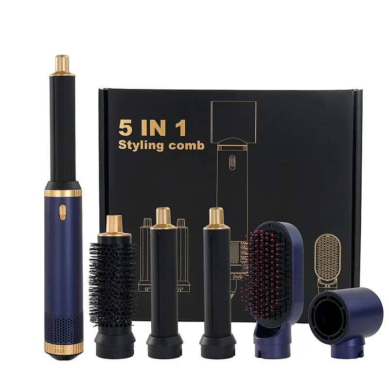 5 em 1 secador de cabelo escova pente quente conjunto profissional curling ferro alisador cabelo ferramenta estilo ar secador cabelo doméstico