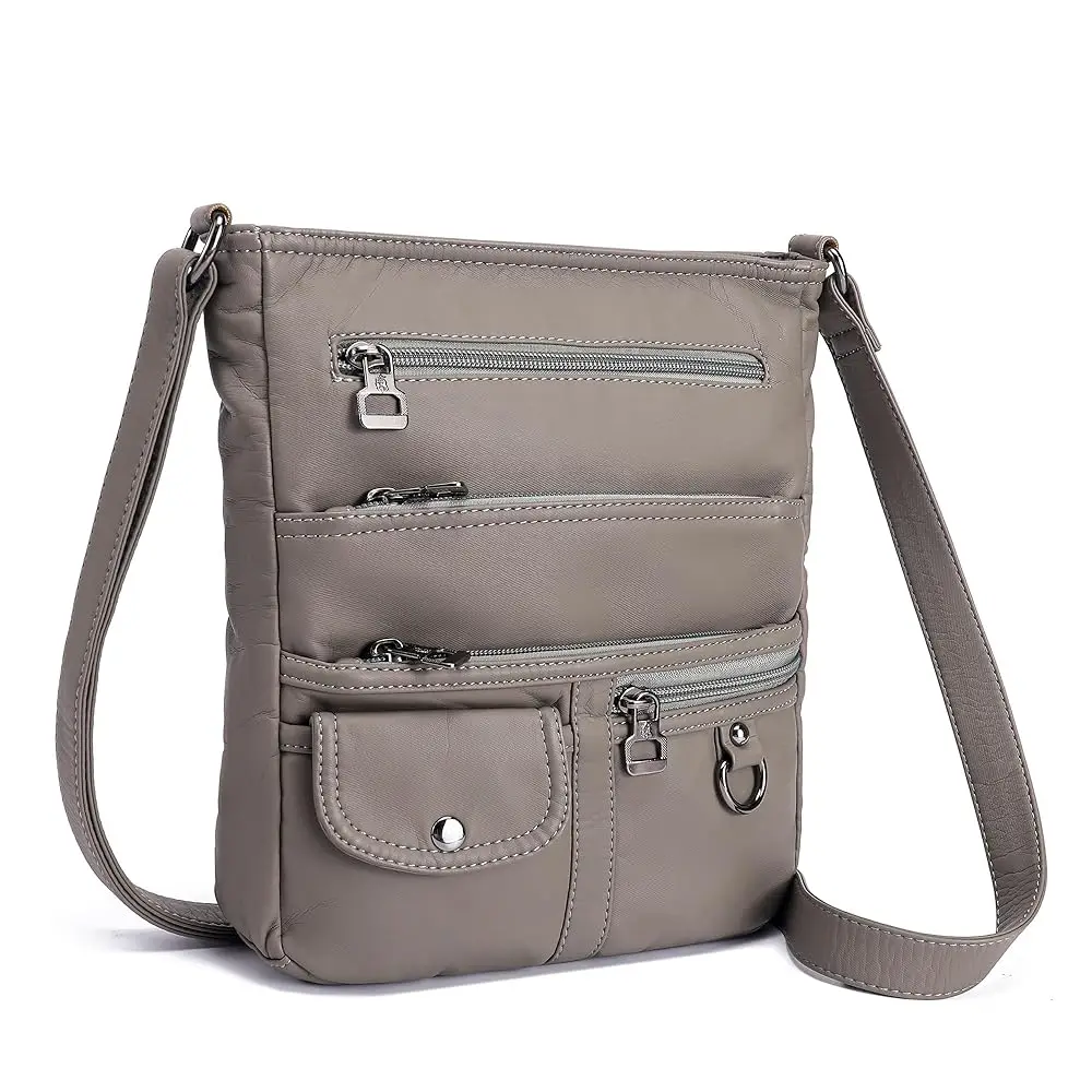 

Crossbody Purses for Women Multi Pocket Crossbody Bag Soft Leather Cross Body bag for Woman Small Shoulder Bags