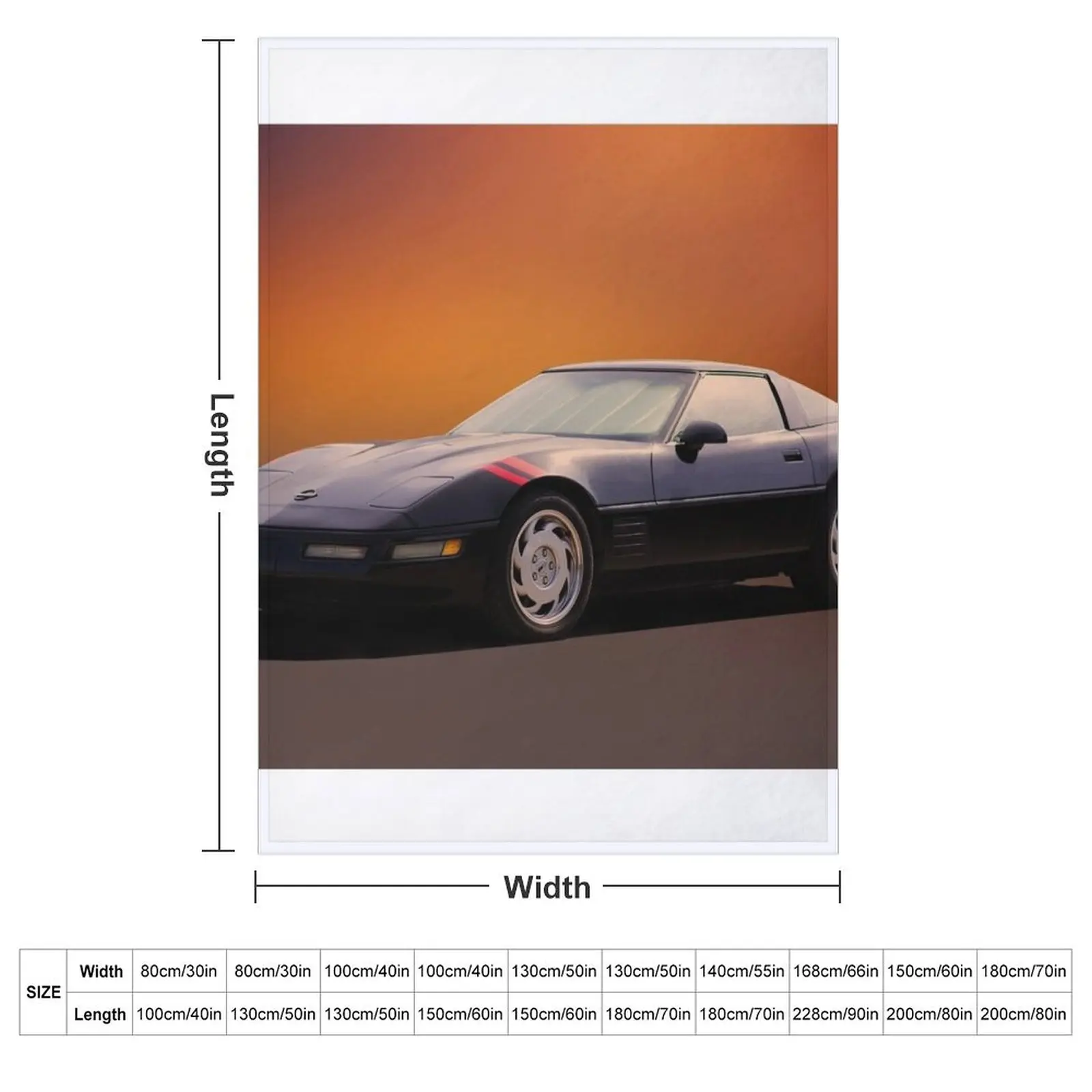 1991 Chevrolet Corvette C4 Coupe Throw Blanket Designers decorative Cute Plaid Blankets